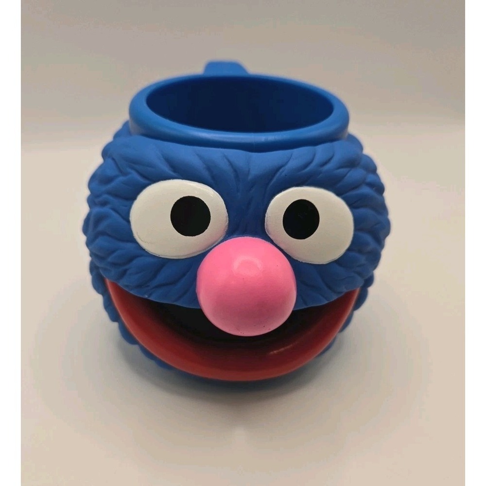 Vintage 1995 Grover Head Mug Cup Sesame Street Jim Henson Applause Rare 3D‎ Face
